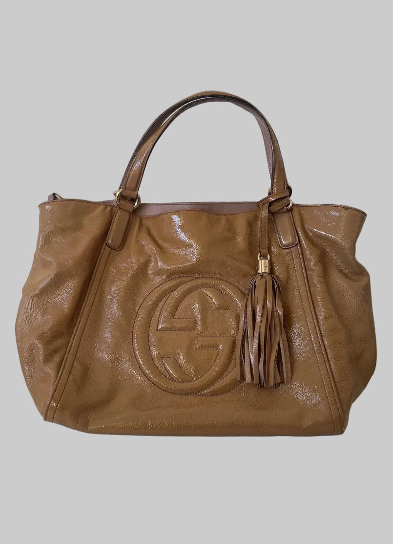 Gucci Soho Shoulder Bag – Camel Leather