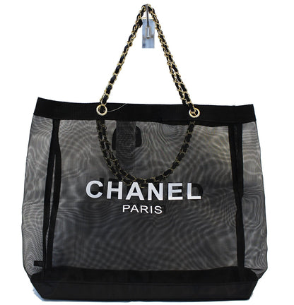 Chanel Mesh Tote Bag / Gold Chain
