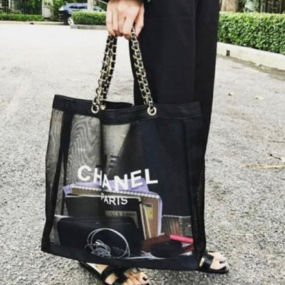 Chanel Mesh Tote Bag / Gold Chain