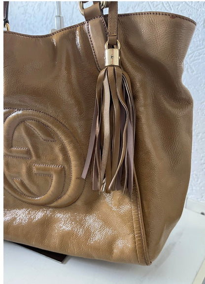 Gucci Soho Shoulder Bag – Camel Leather