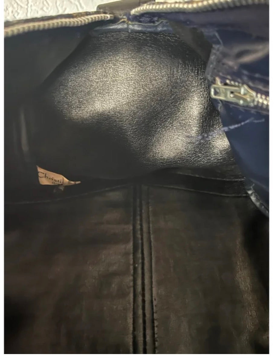 Dior Trotter Handbag Navy Monogram