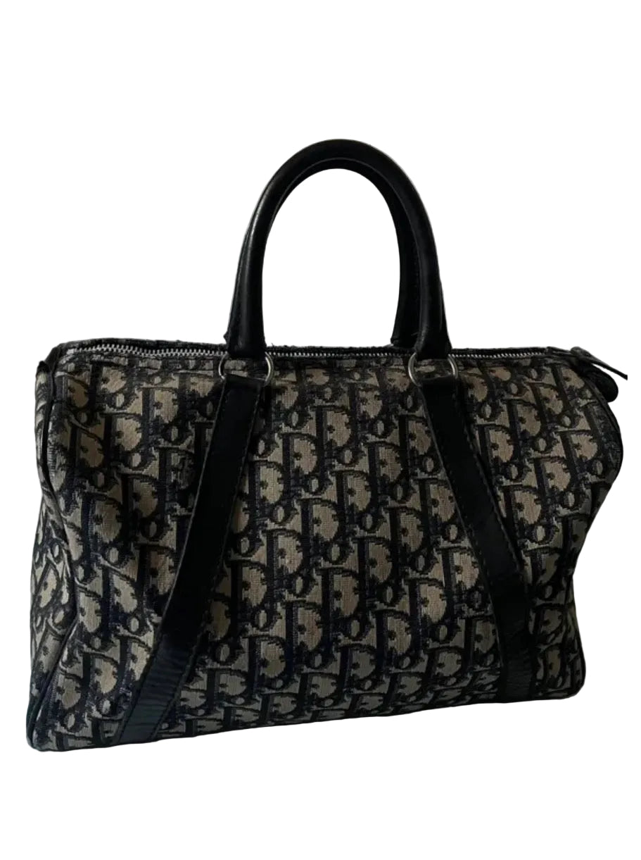 Dior Trotter Handbag Navy Monogram