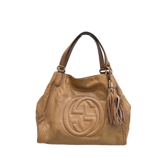Gucci Soho Shoulder Bag – Camel Leather