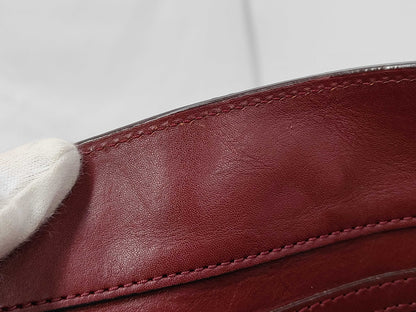 Coach Signature Satchel Bag - Bordeaux / Crème