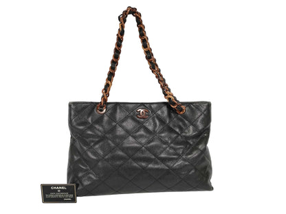 Chanel quilted shopper bag