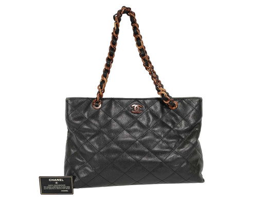 Chanel quilted shopper bag