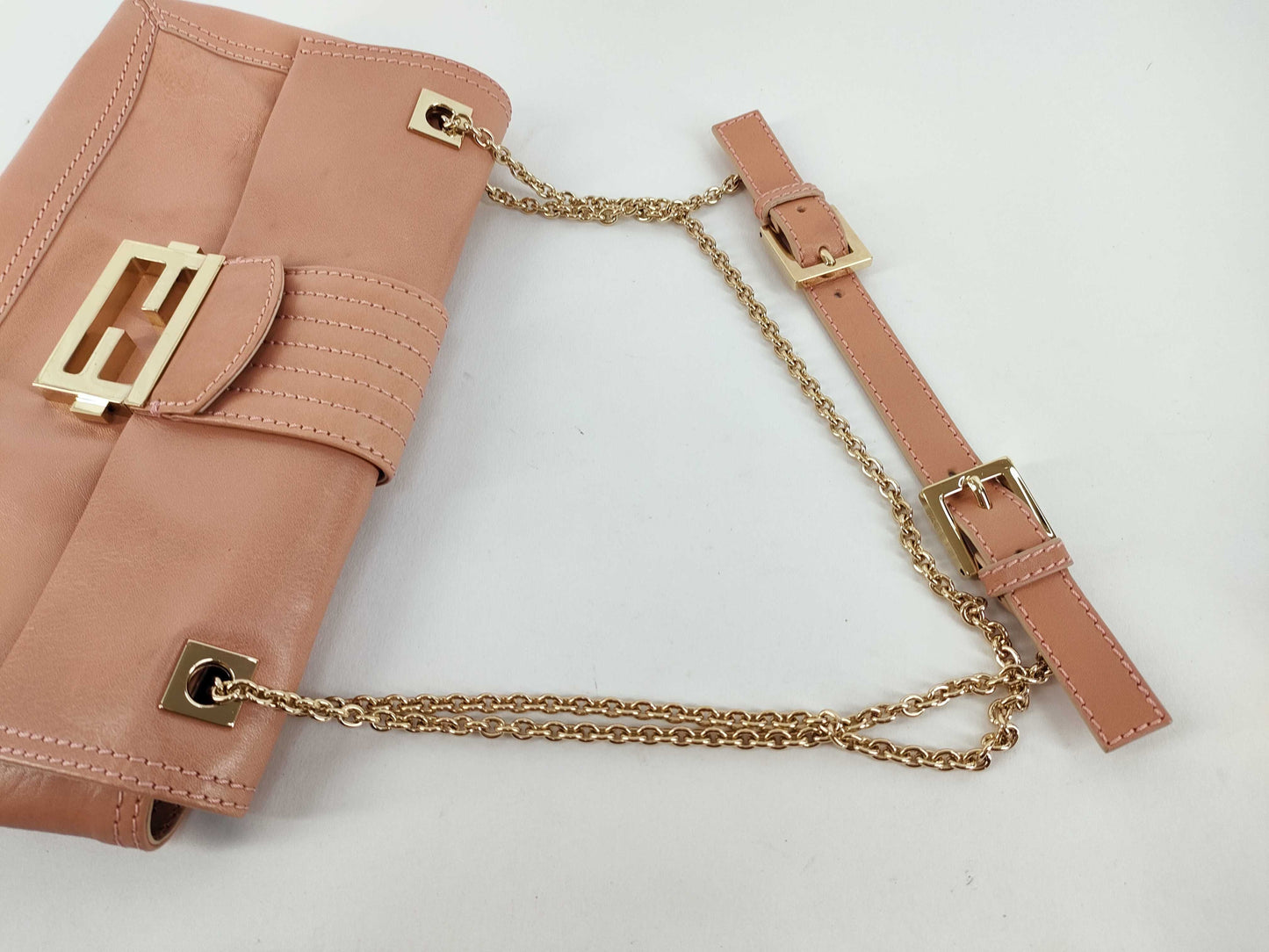 Fendi Mamma Baguette Double Chain Shoulder Bag
