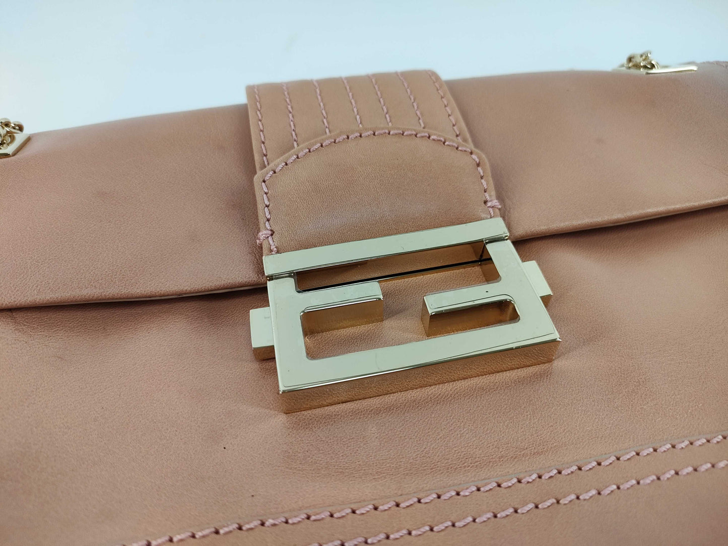 Fendi Mamma Baguette Double Chain Shoulder Bag