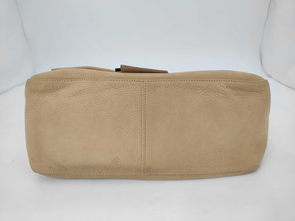 Fendi Leather Beige Chain Shoulder Bag