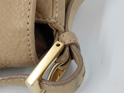 Fendi Leather Beige Chain Shoulder Bag